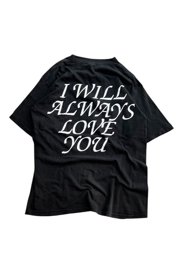 Y2K EARLY 00'S WHITNEY HOUSTON MUSIC T-SHIRT / BLACK [SIZE: L USED]