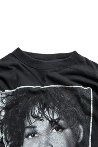 Y2K EARLY 00'S WHITNEY HOUSTON MUSIC T-SHIRT / BLACK [SIZE: L USED]