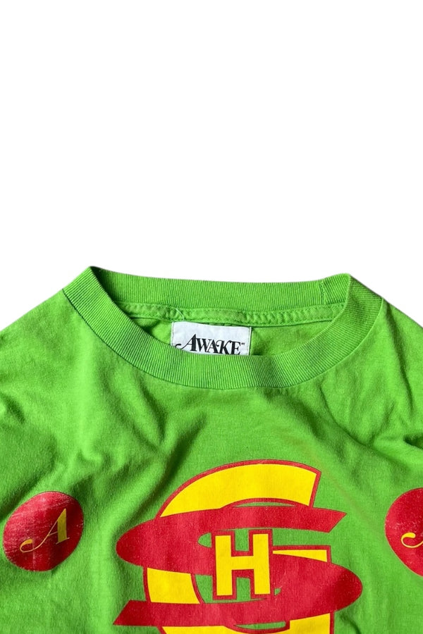 MADE IN USA GIL SCOTT-HERON PRINT T-SHIRT / GREEN [SIZE: S USED]