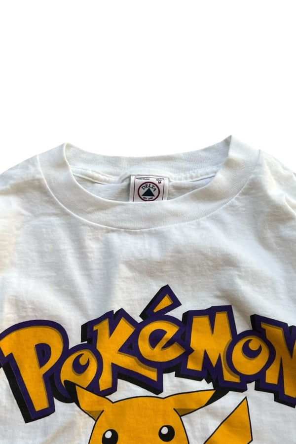 90s POKEMON ANIME T-SHIRT / WHITE [SIZE: M USED]