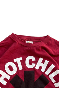 12'S RED HOT CHILLPEPPERS BAND T-SHIRT / BURGUNDY [SIZE: L USED]