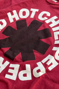 12'S RED HOT CHILLPEPPERS BAND T-SHIRT / BURGUNDY [SIZE: L USED]