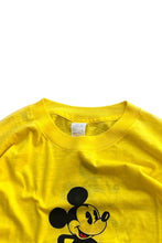 画像をギャラリービューアに読み込む, MADE IN USA 80&#39;S MICKEY MOUSE CHARACTER T-SHIRT / YELLOW [SIZE: XL USED]
