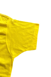 MADE IN USA 80'S MICKEY MOUSE CHARACTER T-SHIRT / YELLOW [SIZE: XL USED]
