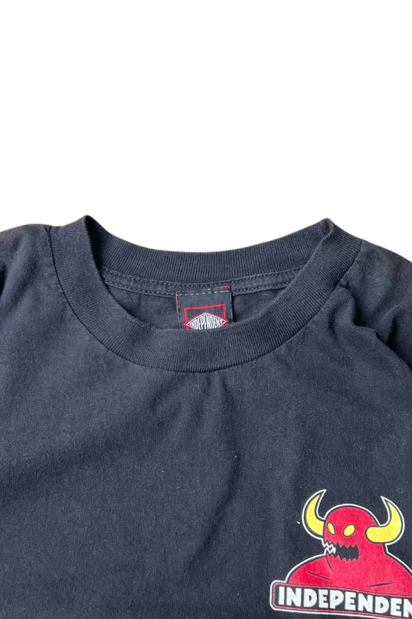 Y2K EARLY 00'S TOY MACHINE SKATEBOARD T-SHIRT / BLACK [SIZE: L USED]