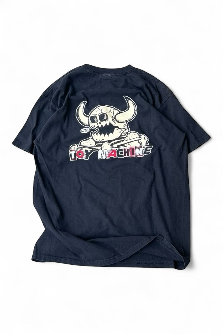 Y2K EARLY 00'S TOY MACHINE SKATEBOARD T-SHIRT / BLACK [SIZE: L USED]