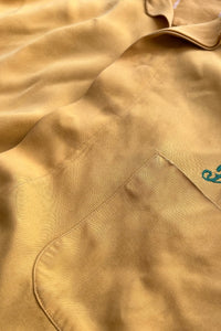 MADE IN USA 66'S S/S RAYON OPEN COLLER SHIRT / YELLOW [SIZE: L USED]