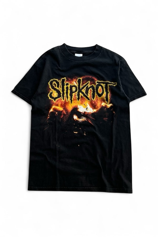 Y2K EARLY 00'S SLIPKNOT BAND T-SHIRT / BLACK [SIZE: S USED]