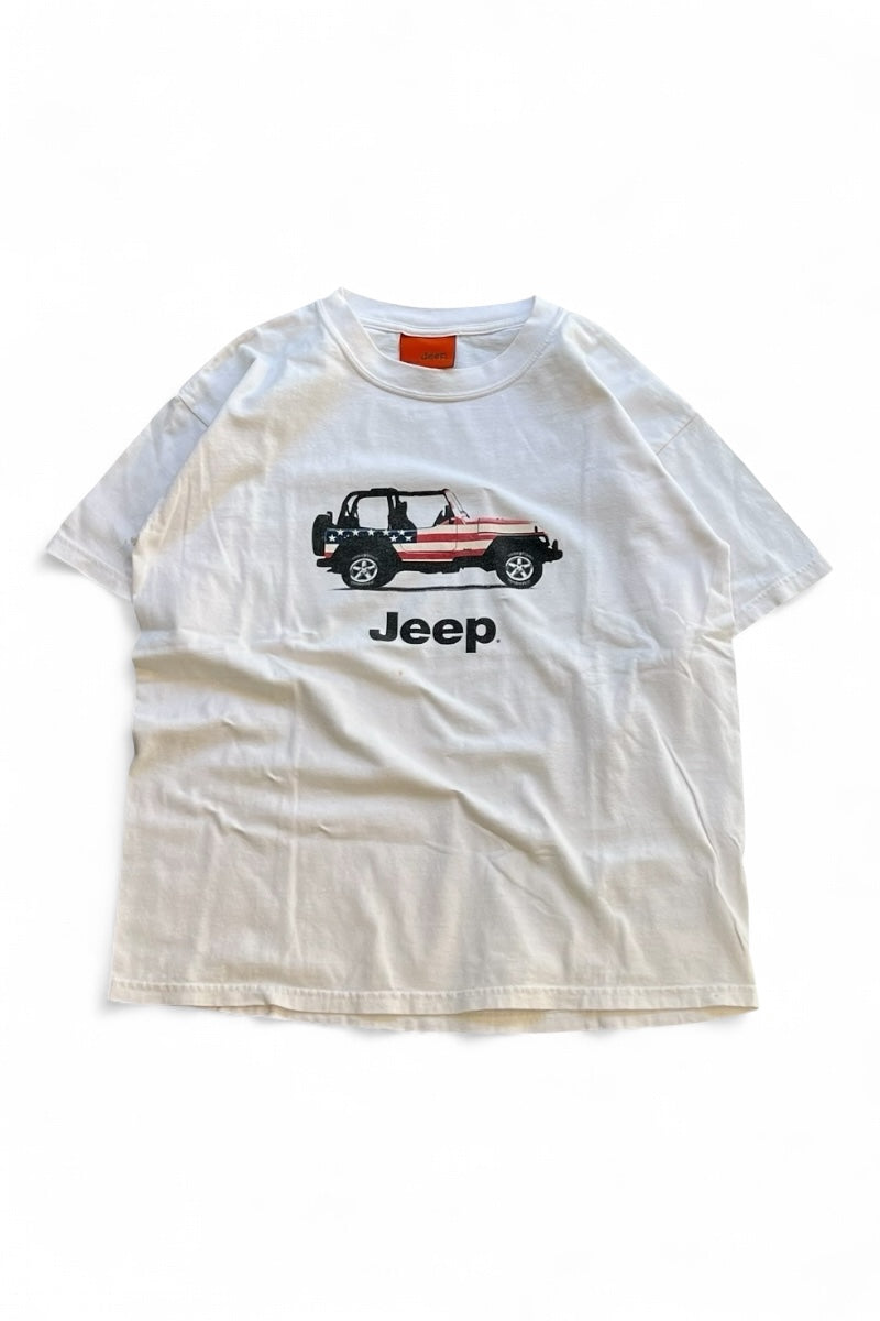 Y2K EARLY 00'S JEEP T-SHIRT / WHITE [SIZE: L USED]