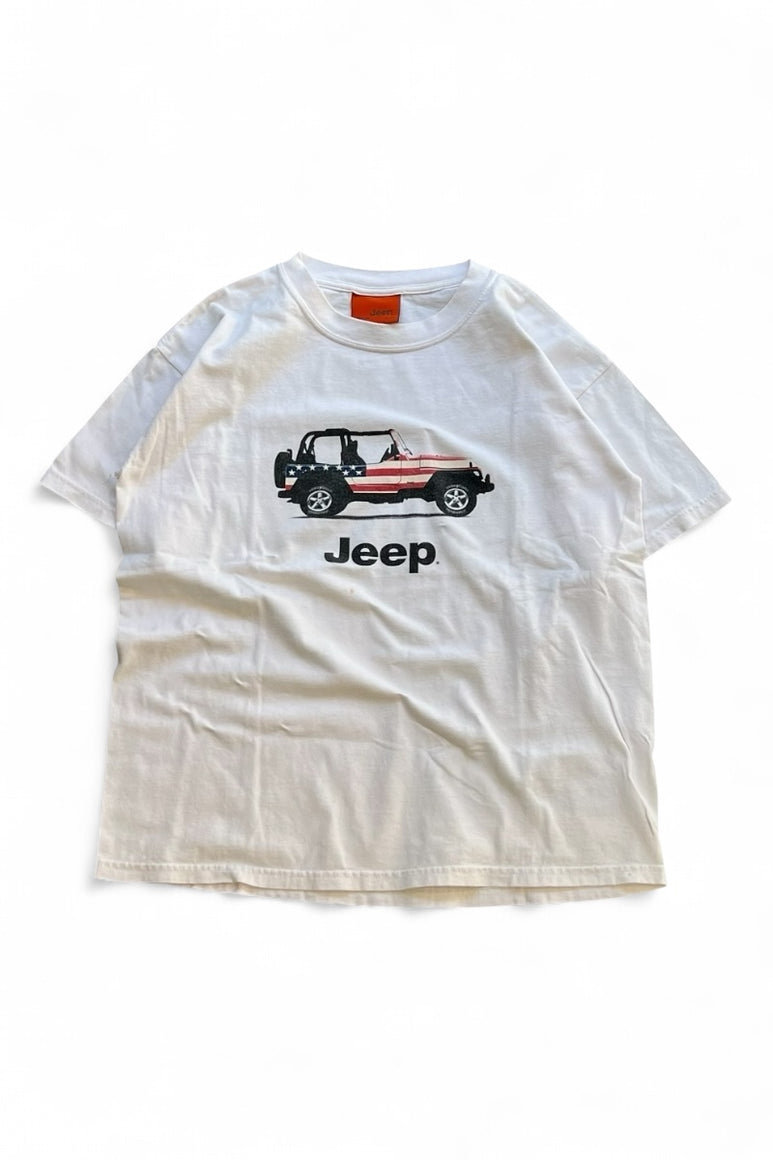 Y2K EARLY 00'S JEEP T-SHIRT / WHITE [SIZE: L USED]