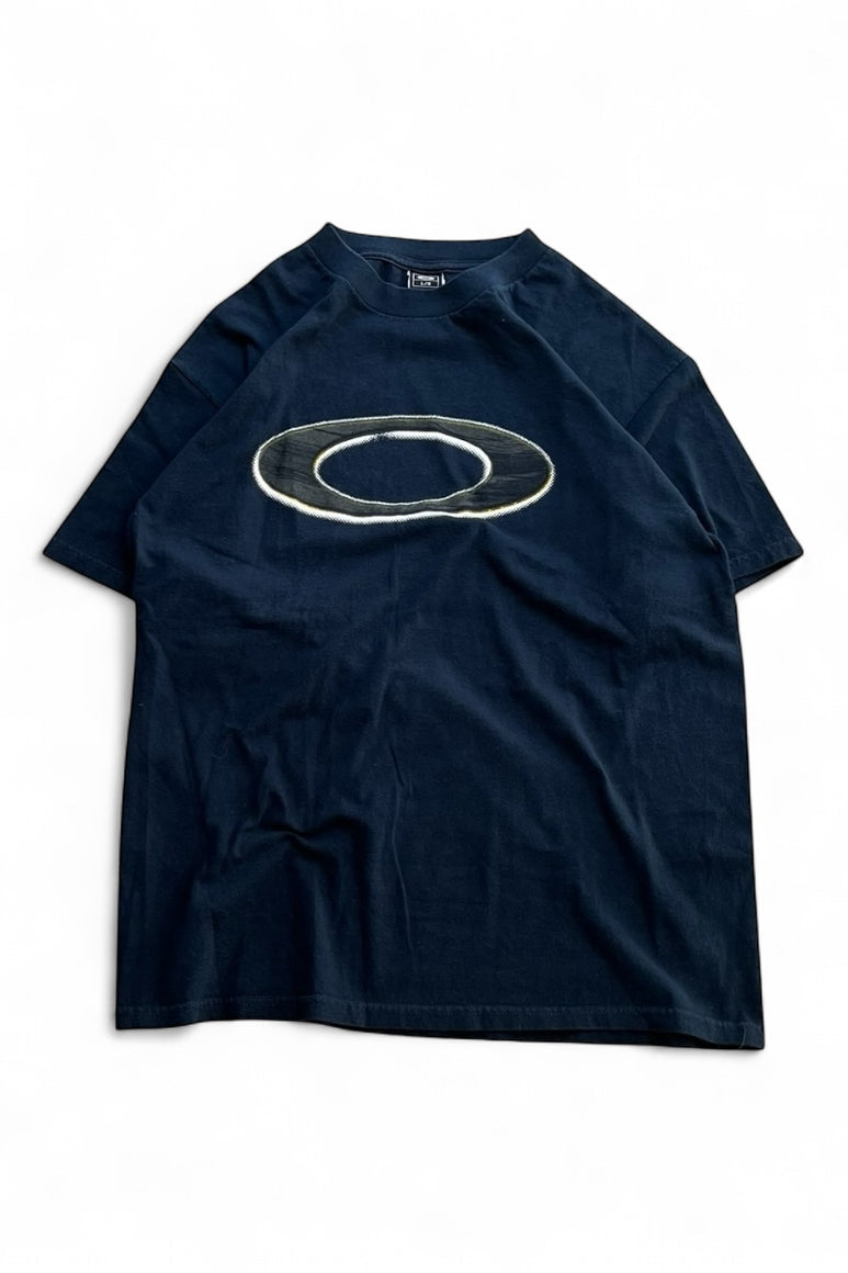 MADE IN MEXICO Y2K EARLY 00'S LOGO T-SHIRT  / NAVY [SIZE: L USED]