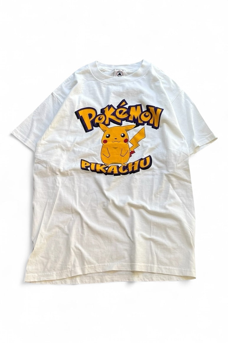 90'S POKEMON ANIME T-SHIRT / WHITE [SIZE: M USED]
