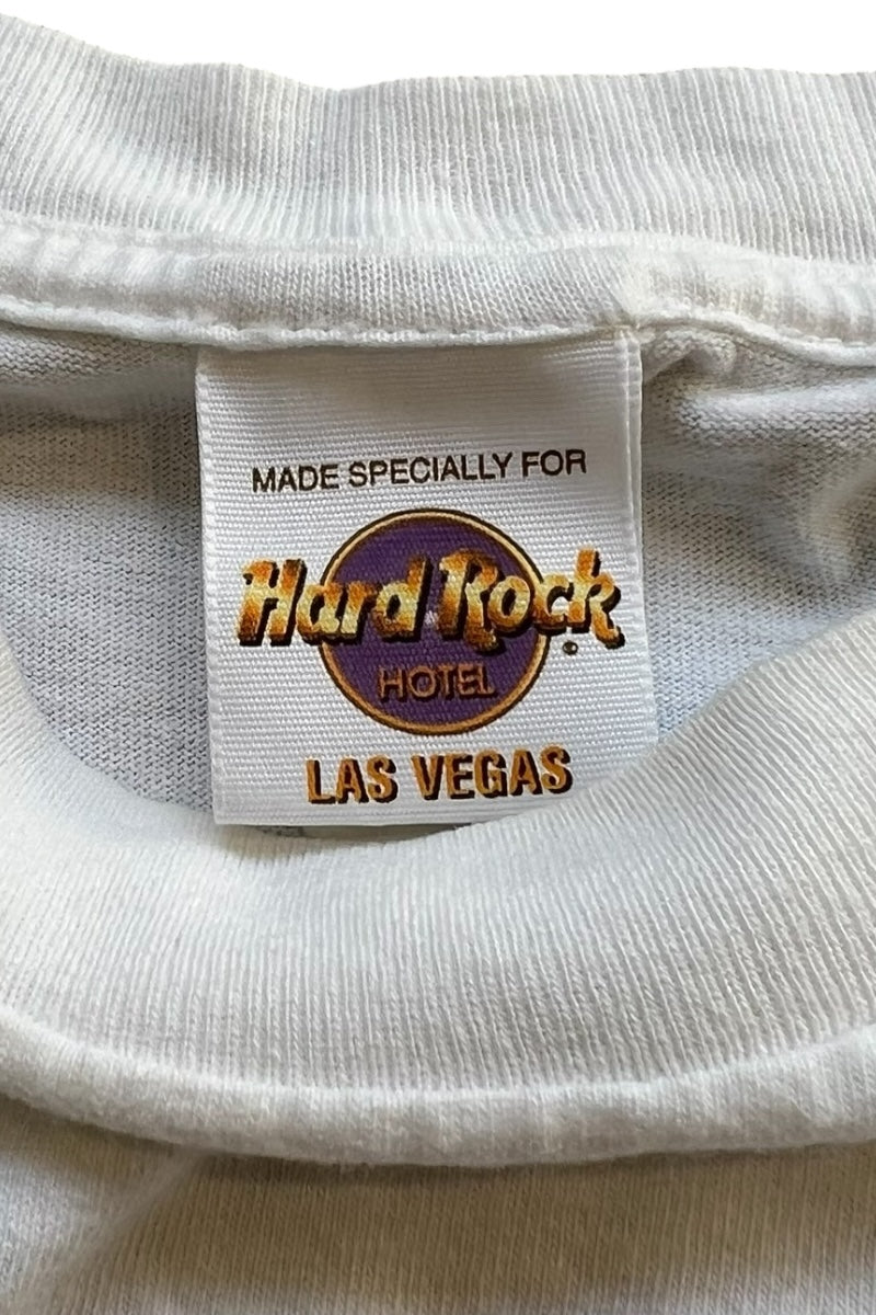 MADE IN USA 90'S LAS VEGAS L/S FIRE FLAME T-SHIRT / WHITE [SIZE: L USED]
