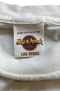 MADE IN USA 90'S LAS VEGAS L/S FIRE FLAME T-SHIRT / WHITE [SIZE: L USED]