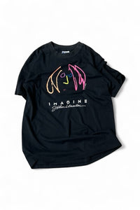 MADE IN USA 80'S JOHN LENNON MUSIC T-SHIRT / BLACK [SIZE: L USED]