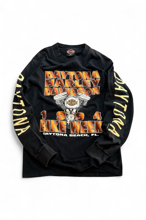 MADE IN USA 94'S BIKE WEEK L/S T-SHIRT / BLACK [SIZE: M USED]