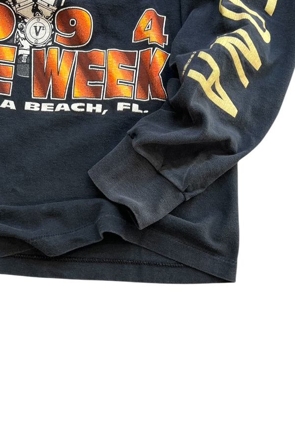 MADE IN USA 94'S BIKE WEEK L/S T-SHIRT / BLACK [SIZE: M USED]