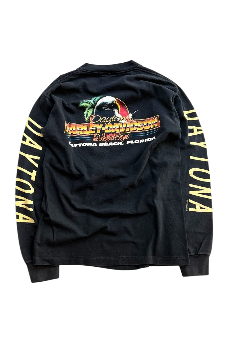 MADE IN USA 94'S BIKE WEEK L/S T-SHIRT / BLACK [SIZE: M USED]