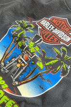 画像をギャラリービューアに読み込む, MADE IN USA Y2K 02&#39;S DAYTONA BEACH PRINT T-SHIRT / BLACK [SIZE: L USED]
