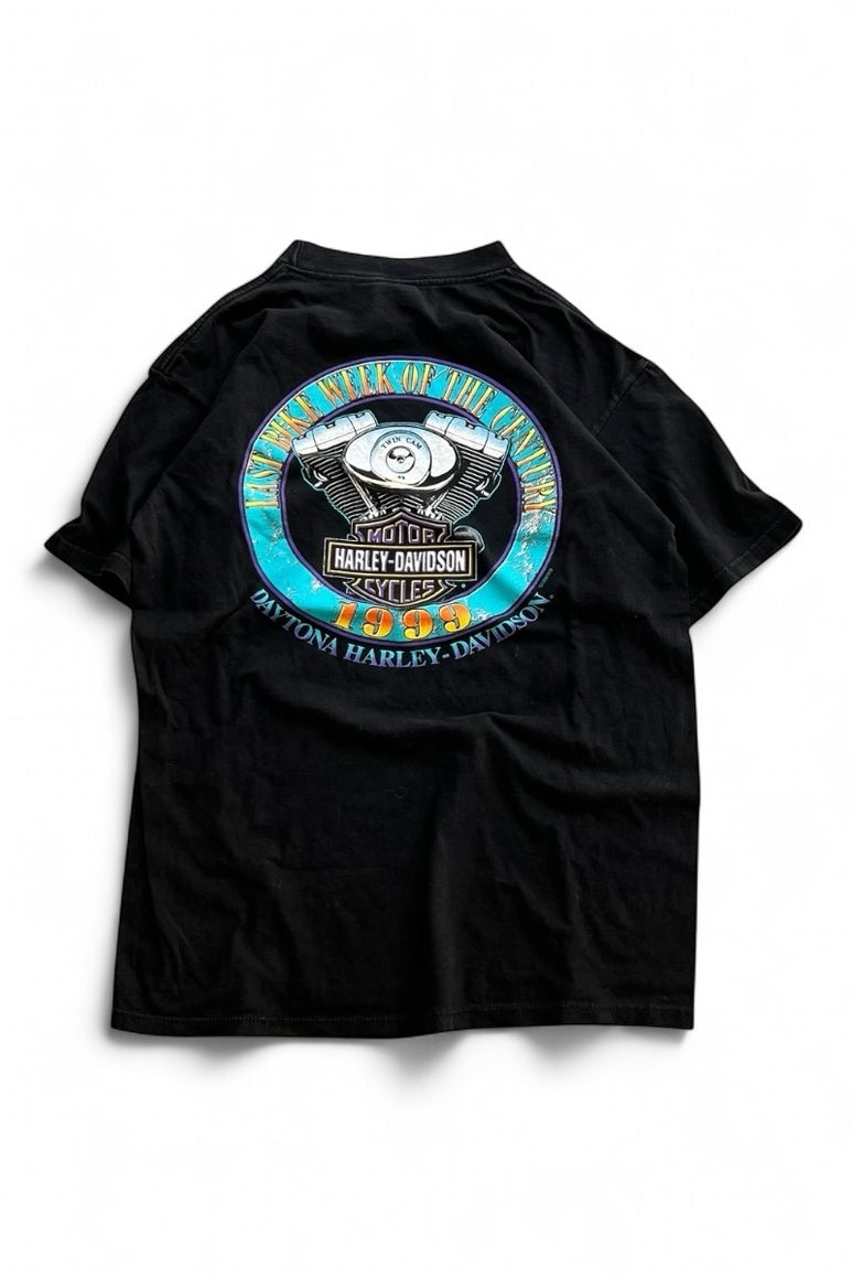 MADE IN USA 99'S LAST WEEK OF THE CENTURY T-SHIRT / BLACK [SIZE: L USED]
