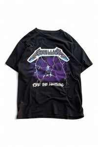 94'S METALLICA RIDE THE LIGHTNING BAND T-SHIRT / BLACK [SIZE: M USED]