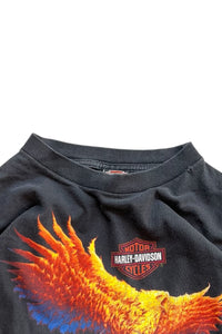 MADE IN USA 90'S CLASSIC H-D T-SHIRT / BLACK [SIZE: L USED]