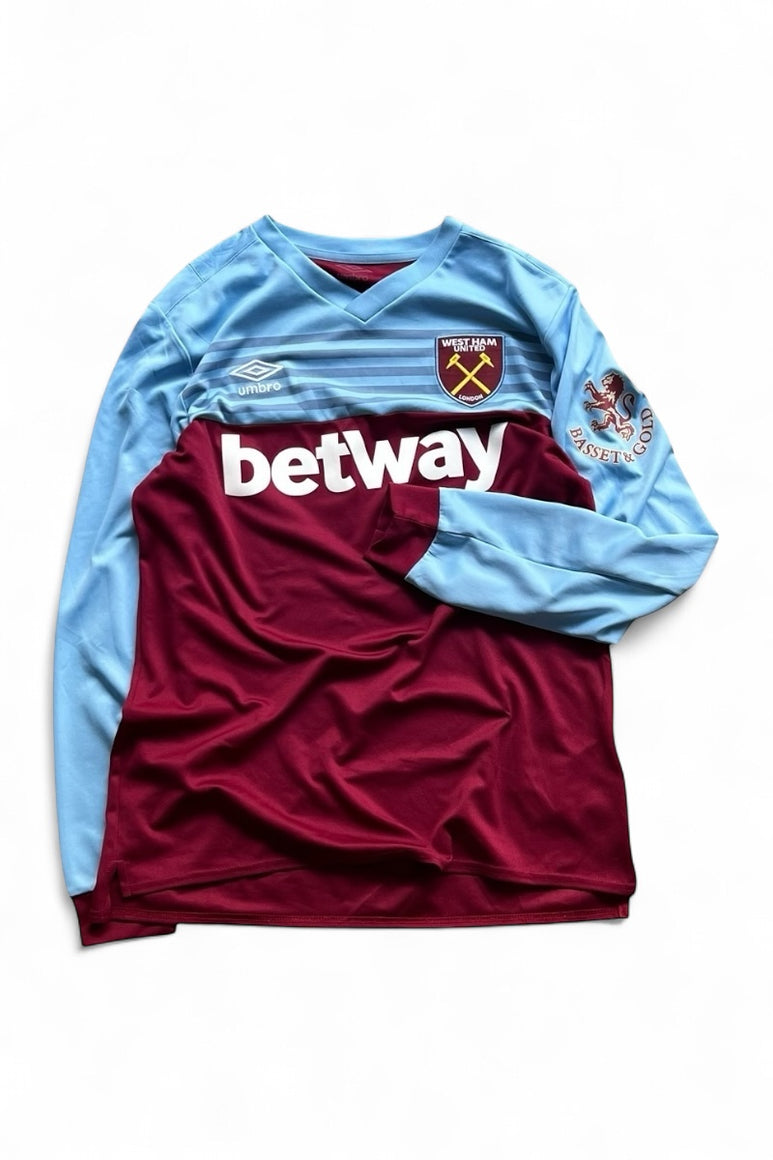 WEST HAM FOOTBALL GAME L/S T-SHIRT / WINE [SIZE: L USED]