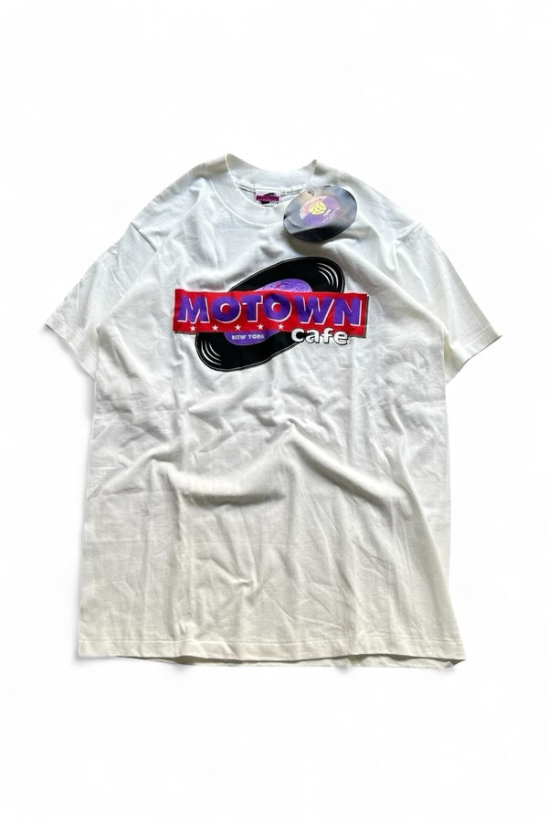 90'S MOTOWN CAFE T-SHIRT / WHITE [SIZE: M DEADSTOCK/NOS]