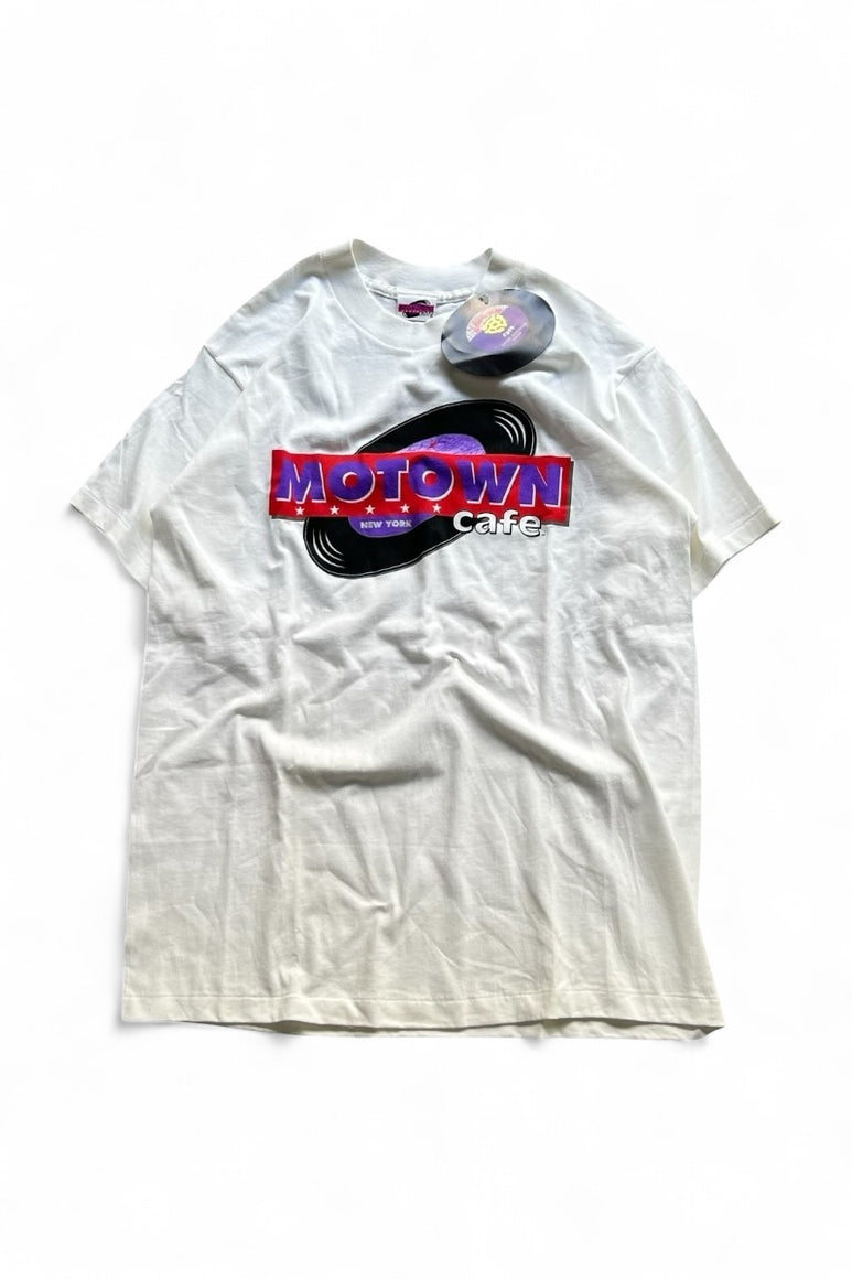 90'S MOTOWN CAFÉ T-SHIRT / WHITE [SIZE: M DEADSTOCK/NOS]