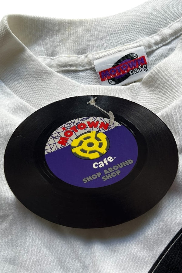 90'S MOTOWN CAFE T-SHIRT / WHITE [SIZE: M DEADSTOCK/NOS]