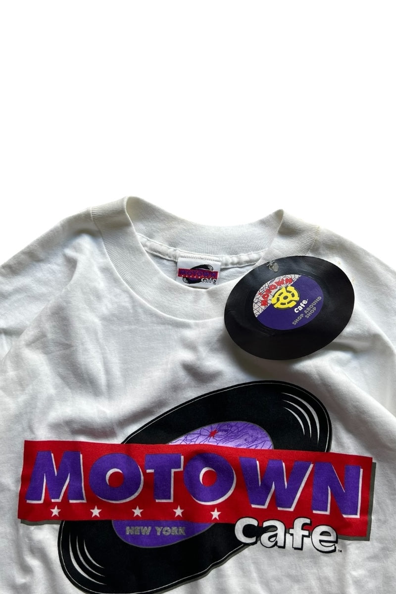 90'S MOTOWN CAFE T-SHIRT / WHITE [SIZE: M DEADSTOCK/NOS]