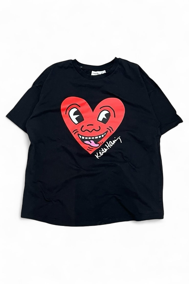 MADE IN TURKEY ART PRINT T-SHIRT / BLACK [SIZE: L USED]