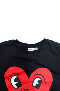 MADE IN TURKEY ART PRINT T-SHIRT / BLACK [SIZE: L USED]