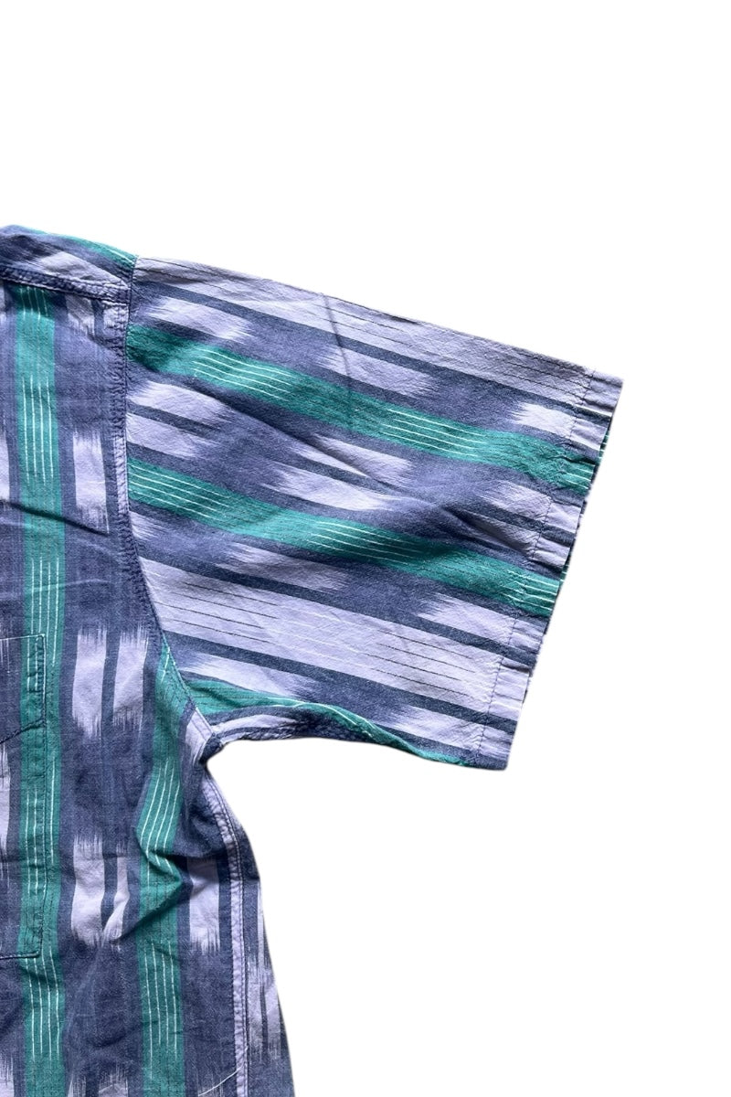 Y2K 01'S S/S PATTERN SHIRT / PURPLE [SIZE: L USED]