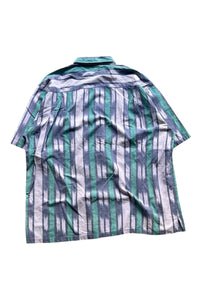 Y2K 01'S S/S PATTERN SHIRT / PURPLE [SIZE: L USED]