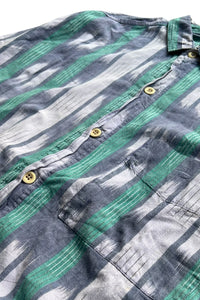 Y2K 01'S S/S PATTERN SHIRT / PURPLE [SIZE: L USED]