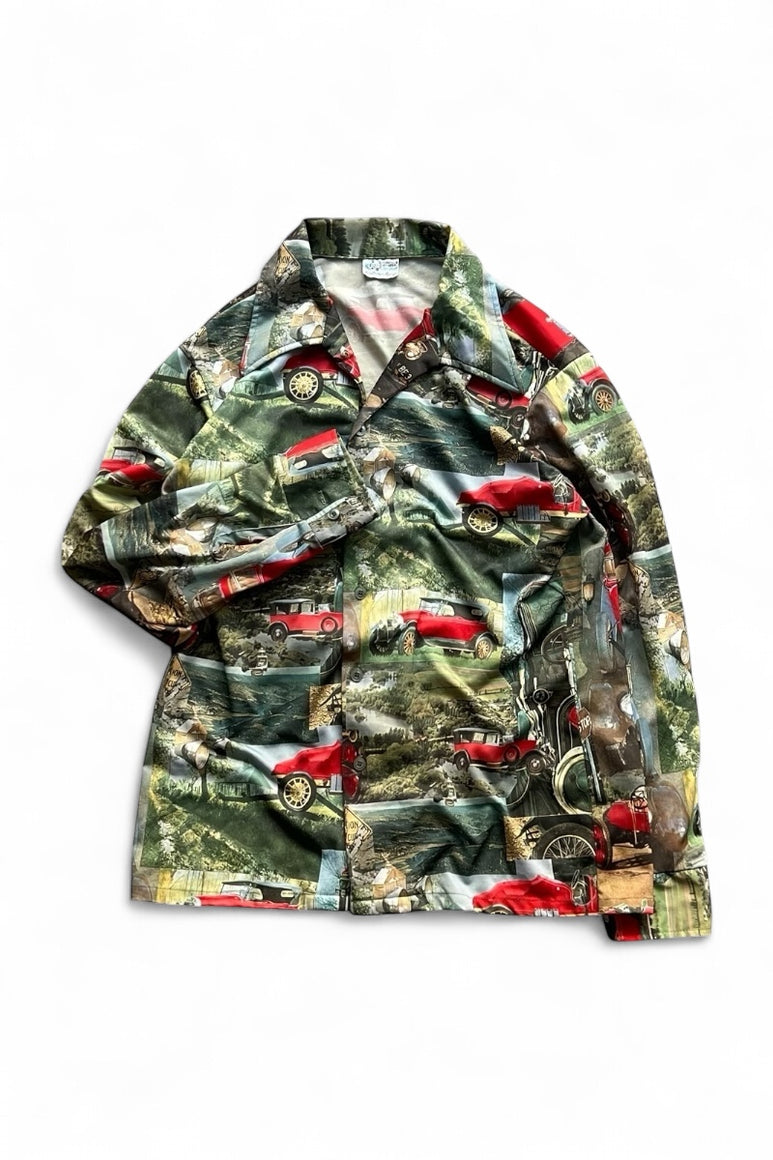 70'S L/S PATTERN SHIRT / PATTERN [SIZE: L USED]