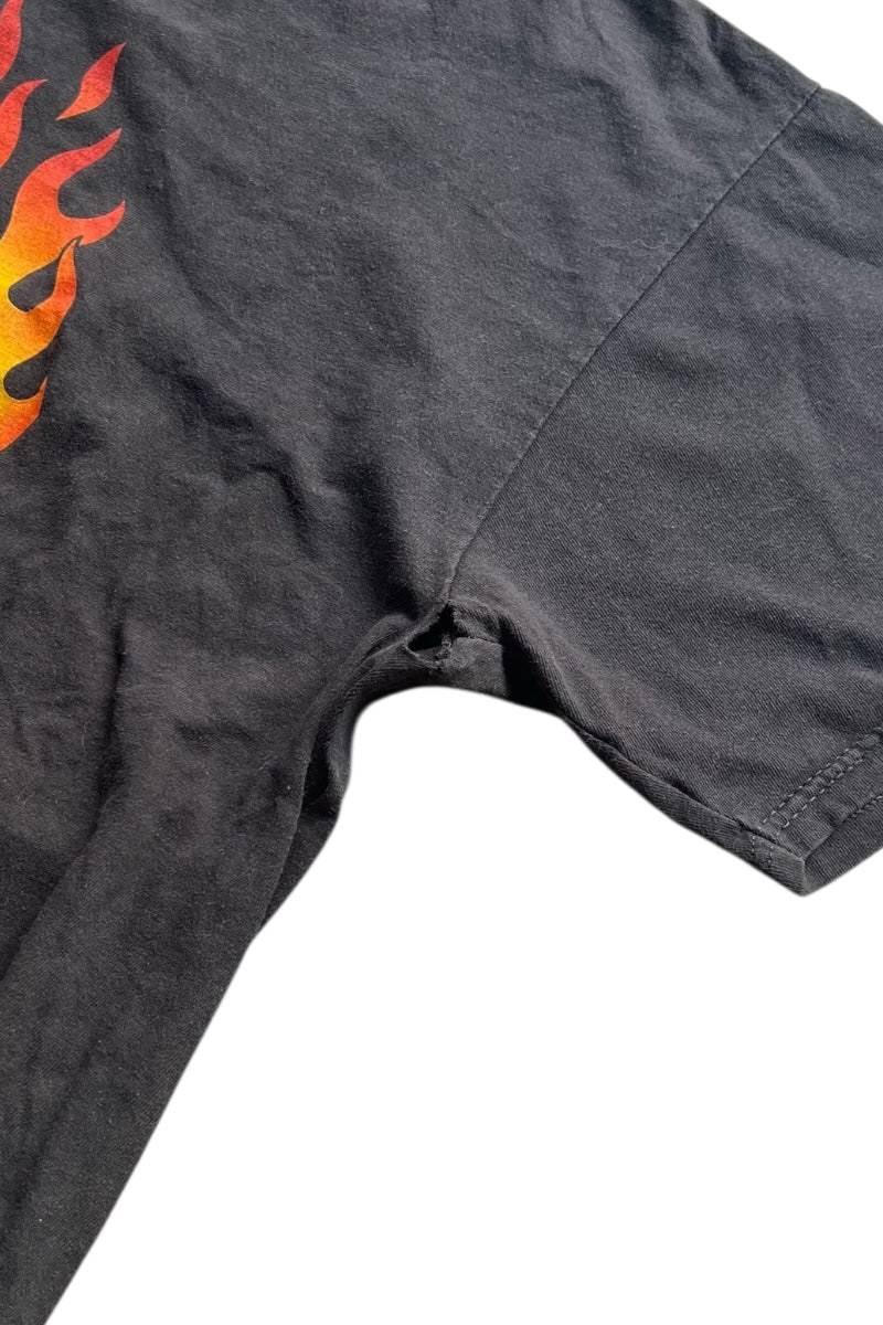 90'S HARLEY-DAVIDSON FLAME LOGO T-SHIRT / BLACK [SIZE: L USED]