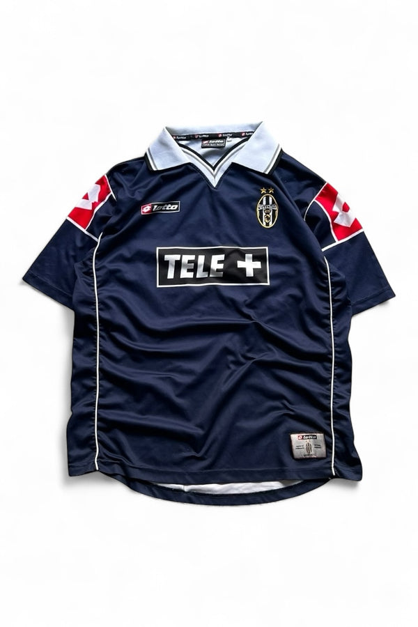 00-01 JUVENTUS FOOTBALL GAME SHIRT / NAVY [SIZE: L USED]