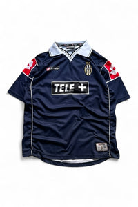 00-01'S JUVENTUS FOOTBALL GAME SHIRT / NAVY [SIZE: L USED]