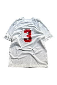 MADE IN USA Y2K EARLY 00'S FOOTBALL GAME SHIRT / WHITE [SIZE: S USED]