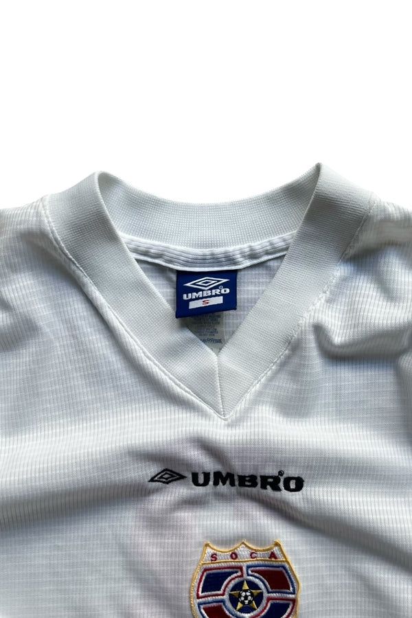 MADE IN USA Y2K EARLY 00'S FOOTBALL GAME SHIRT / WHITE [SIZE: S USED]