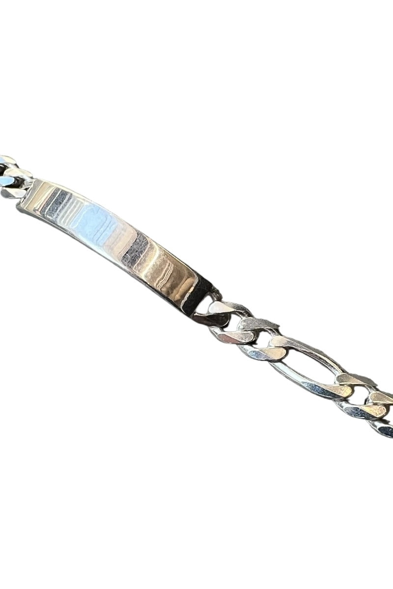 MADE IN ITALY 925 SILVER ID BRACELET / SILVER [SIZE: ONE SIZE USED]