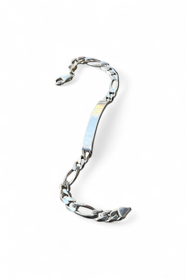 MADE IN ITALY 925 SILVER ID BRACELET / SILVER [SIZE: ONE SIZE USED]