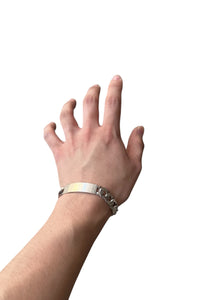 MADE IN ITALY 925 SILVER ID BRACELET / SILVER [SIZE: ONE SIZE USED]