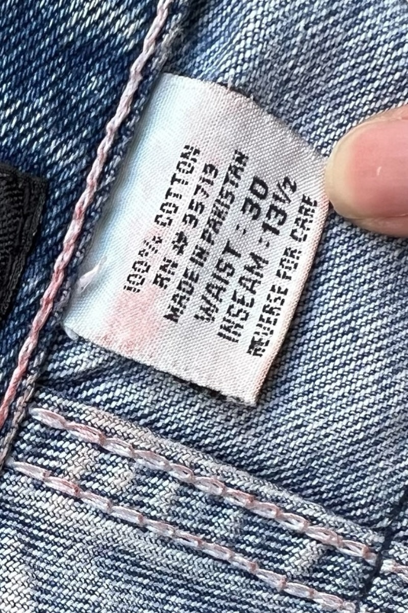 Y2K EARLY 00'S DENIM SHORT PANTS / INDIGO [SIZE: 30 USED]