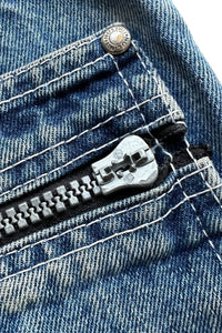 Y2K EARLY 00'S DENIM SHORT PANTS / INDIGO [SIZE: 30 USED]