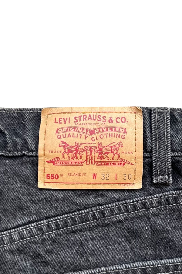 MADE IN CANADA 90'S 550 DENIM PANTS / SULFUR BLACK [SIZE: 32 USED]