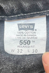 MADE IN CANADA 90'S 550 DENIM PANTS / SULFUR BLACK [SIZE: 32 USED]