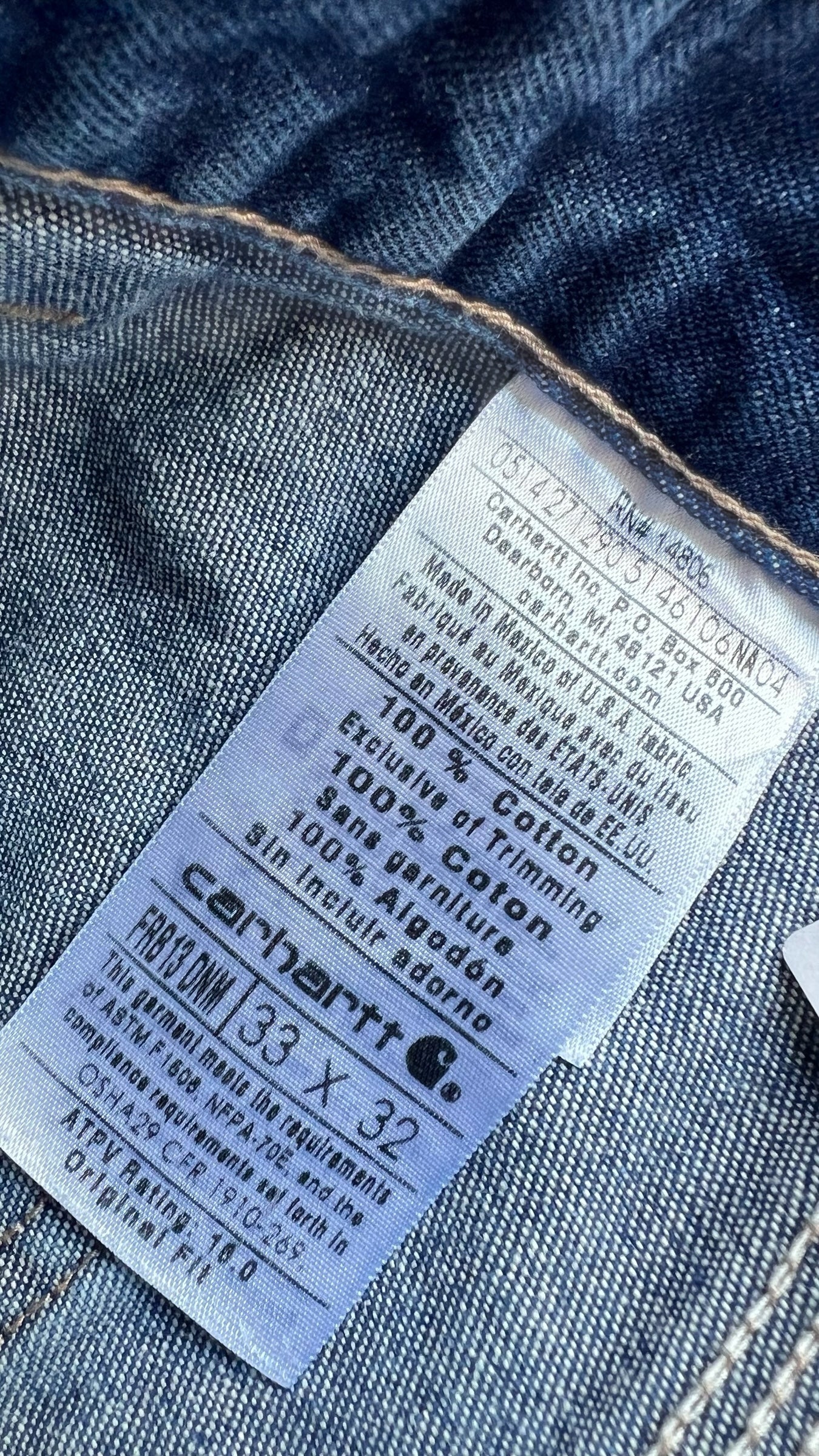MADE IN MEXICO 14OZ DENIM PAINTER PANTS / INDIGO [SIZE: 33 USED]